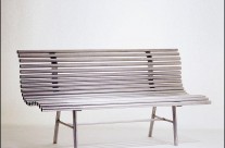 bench.aluminum.curving