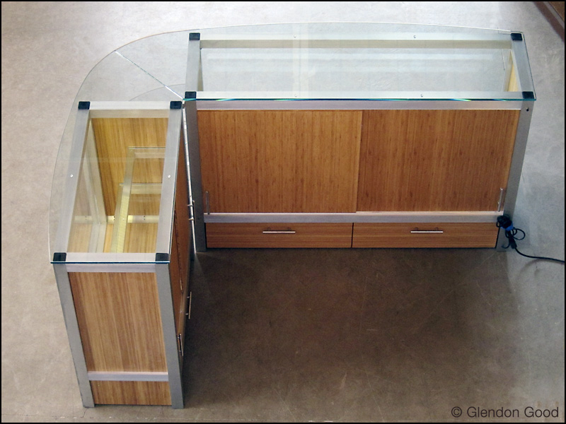 display.cabinet.glass.bamboo.aluminum.7