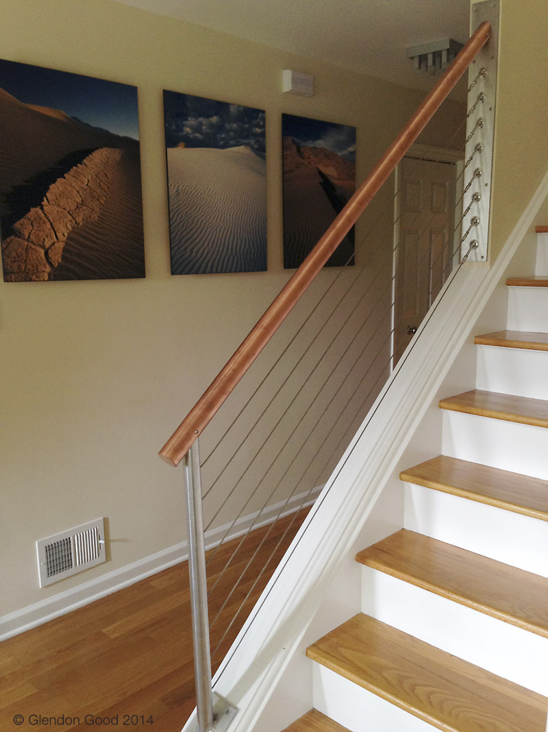 Copper Handrail with Stainless Steel Cables