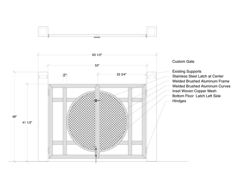 Modern Metal Gate Drawings