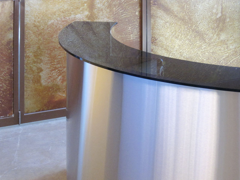 Glass & Stainless Steel Reception Counter