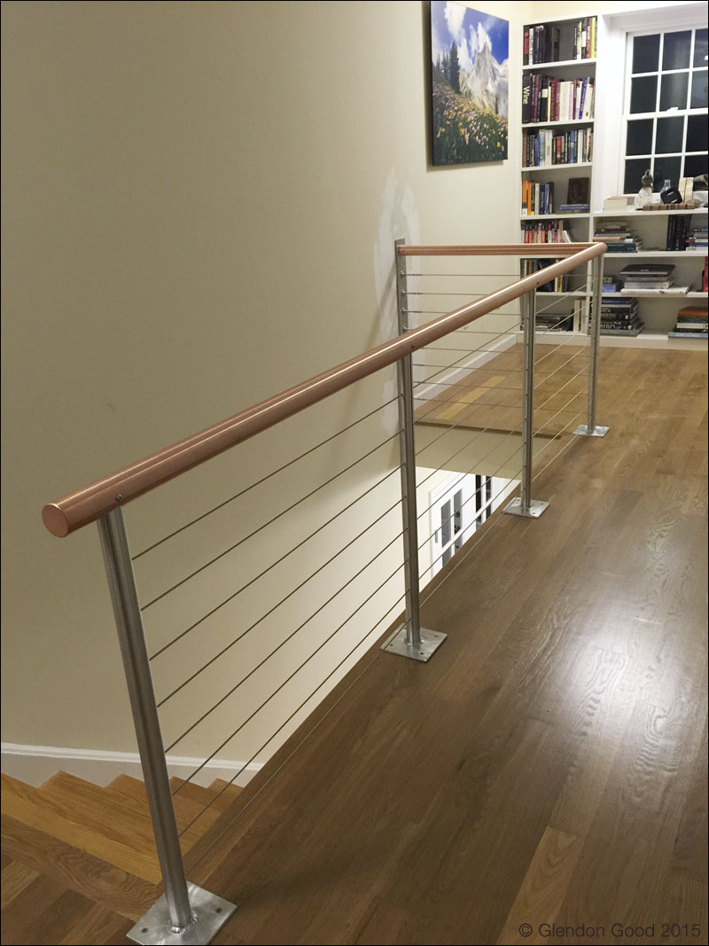 Copper handrail stainless steel cables1